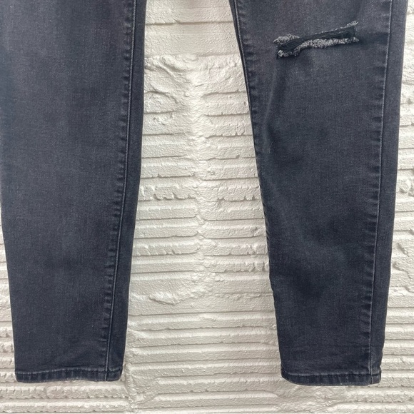 Banana Republic High Rise Skinny Jeans Black Wash Distressed Size 10 - Picture 6 of 14